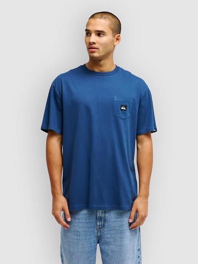 Quiksilver Salt Water Pocket T-shirt Met Korte Mouwen Blauw L Man