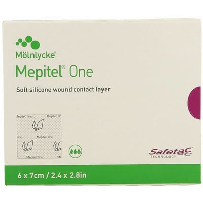 Mepitel One siliconen wondverband 6 x 7 cm 5 stuks