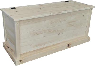 Houten Kistbank - Opbergbox Tuin - Terras Meubel - Gemaakt in Italië - 70x40x40 cm - Natuurlijk Hout