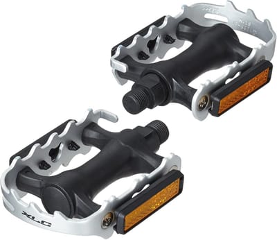 MTB-pedaal zwart zilver één maat