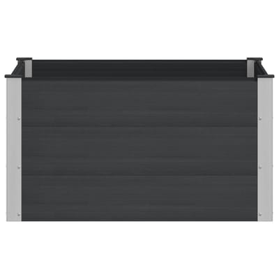 vidaXL Verhoogde plantenbak Zwart 100 x 100 x 54 cm WPC en Aluminium