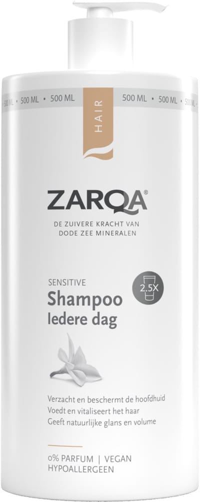 ZARQA Iedere Dag Shampoo Sensitive - 500ml - Hypoallergeen