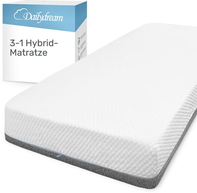 Dailydream - 3-in-1 Matras - 90x200x26cm - Hybrid Pocketvering Memory Foam