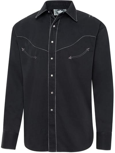 Stars & Stripes - Western Shirt Black Eagle - L