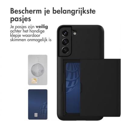 imoshion Backcover met pasjeshouder voor de Samsung Galaxy S22 - Zwart