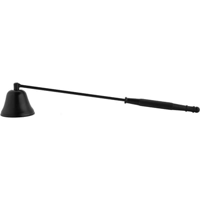 1 éteignoir à bougie en acier inoxydable en forme de cloche, outil manuel pour couper la mèche(or) noir