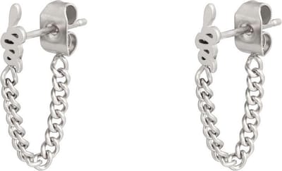 Oorbellen Snake and Chain - Zilver