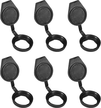 Stofkap voor deurslot 22 mm - 6 stuks, rubberen waterdicht, zwart