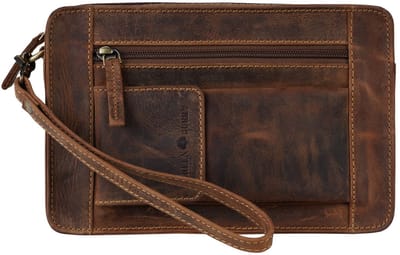 GREENBURRY polstasje Vintage Wrist Bag Brown bruine