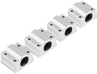 Dailygoods - Linear Bearings - 8mm Linear Ball Bearing - Hoge precisie - Geschikt voor 3D Printer - 4 stuks - Aluminium legering