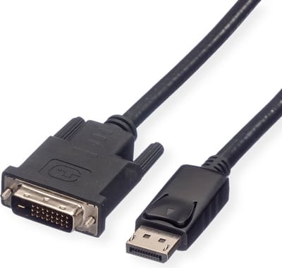 ROLINE DisplayPort Kabel DP Male - DVI Male (24+1), LSOH, zwart, 2 m