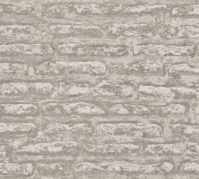 STENENLOOK BEHANG | industrieel - Grijs Bruin Wit - A.S. Création Elements 2
