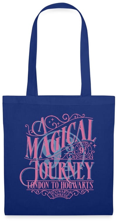 Harry Potter Perron 9 ¾ Ontwerp In Roze & Blauw Tas Van Stof Schoudertas