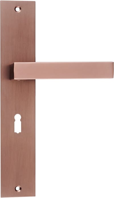 Ostiumhome® - Deurbeslag- Deurklink op schild met Sleutelgat 56mm - Mat Koper - Collodi