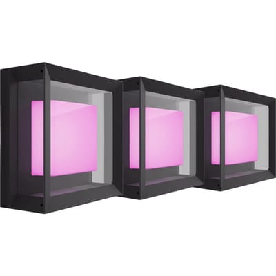 Philips Hue Econic muurlamp White and Color Zwart modern 3-pack