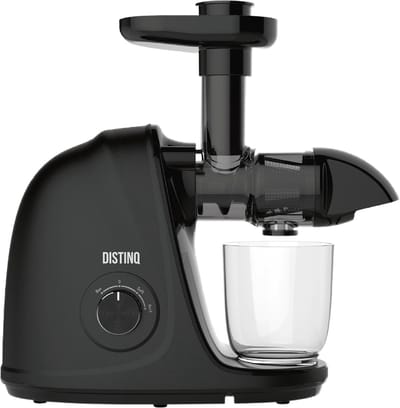 Slowjuicer met container - Sapcentrifuge fruit - Gezond sap maken - Stille motor 60dB - 700ml sap 1.4L pulp - Zwart