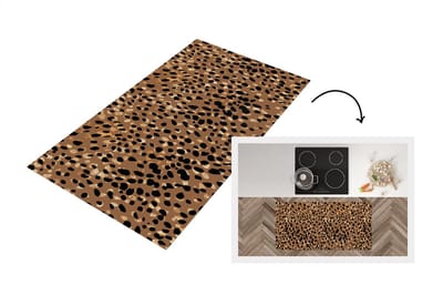 Keukenloper - Loper keuken - Luxe - Dierenprint - Luipaard - 120x60 cm - Keukenloper vinyl