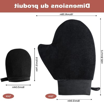 Set van 2 Zelfbruiningshandschoenen - Herbruikbaar voor Zelfbruiners, Geschikt voor Gezicht en Lichaam, Perfect voor een Egale Tan