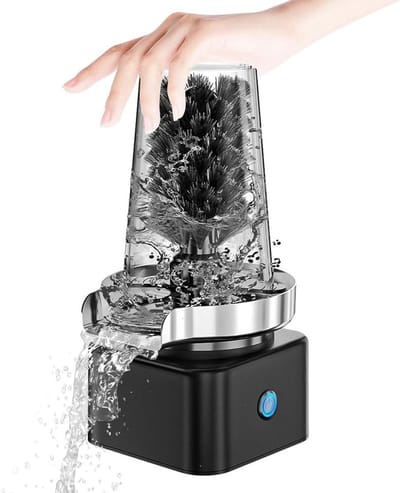 Elektrische Glazenwasser - Automatische Spoeler - Snel Glazen Reinigen - Hoge Waterdruk - 11 cm Onder - Zwart