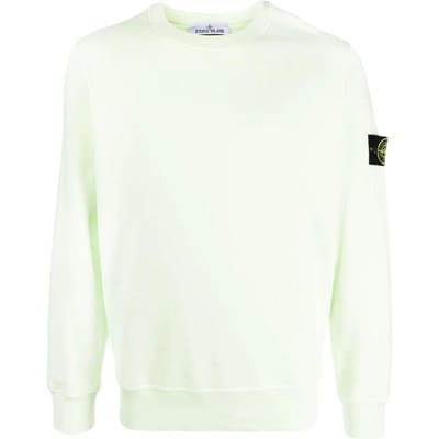 Stone Island Logo Sweatshirt Mintgroen Heren Streetwear 101563051-V0052 XXL white