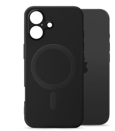 My Style Hoesje geschikt voor Apple iPhone 17 MagSafe Telefoonhoesje Flexibel TPU | My Style Protective Flex Backcover | Geschikt voor MagSafe | Geschikt voor Draadloos Opladen met Magnetische Ring | Geschikt voor MagSafe Case - Zwart