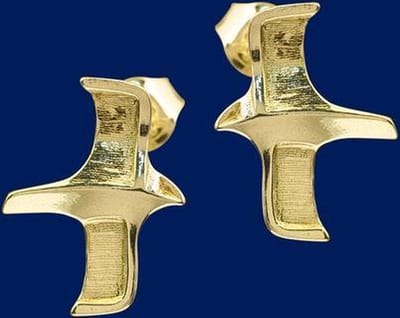 Oorbellen, steek, Gouden giervalk