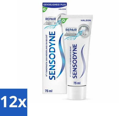 Sensodyne - Tandpasta - Repair & Protect - Deep Repair - Gevoelige Tanden - 75 ml - Voordeelverpakking - 12 stuks