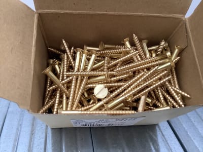 Deltafix houtschroef platkop messing 4.0 x 50 mm din 97 200 st.