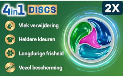 2 x Persil Wasmiddelcapsules Discs Gekleurde Was - 22 stuks