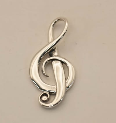 Zilveren hanger muzieknoot - leuke muzieknoot halshanger - cadeau tip voor muzikanten - muzieknoot kettinghanger gemaakt van 925 zilver - leuke cadeau voor mannen en vrouwen - silver musical note pendant