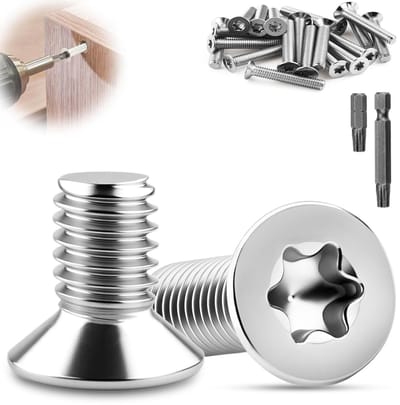 Set van 30 verzonken schroeven M4 x 12 mm, roestvrij staal A2, voor meubels, machines en apparaten