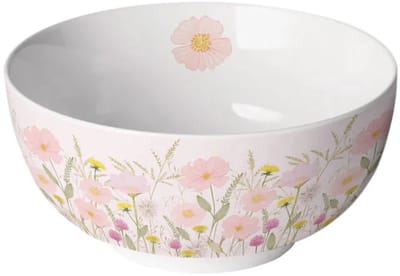 Ambiente Kom Ø 14 cm x H 6,5 cm, Pastel Bloemen Roze, Porselein