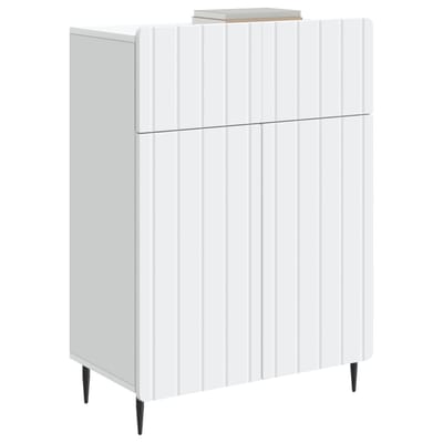 vidaXL - Dressoir - Wit - 66 - x - 34,5 - x - 92 - cm - Bewerkt - hout