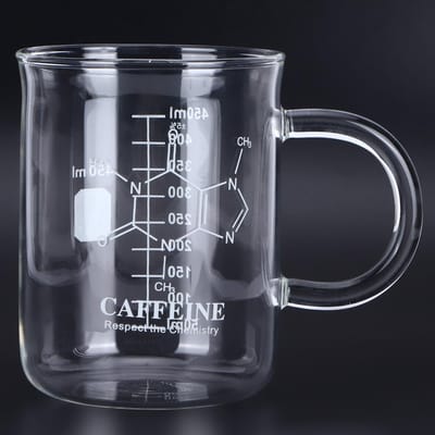 450ML Multifunctionele Beker Mok Borosilicaatglas Beker met Handvat en Maatverdeling voor Koffie Thee Duurzaam Duurzaam 401-500ml gray
