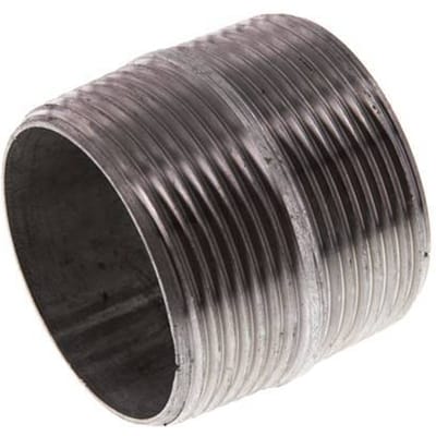 R 1 1/2'' Verzinkt Stalen Dubbele Pijpnippel 50 Bar DIN 2982 - 40mm [2 Stuks]