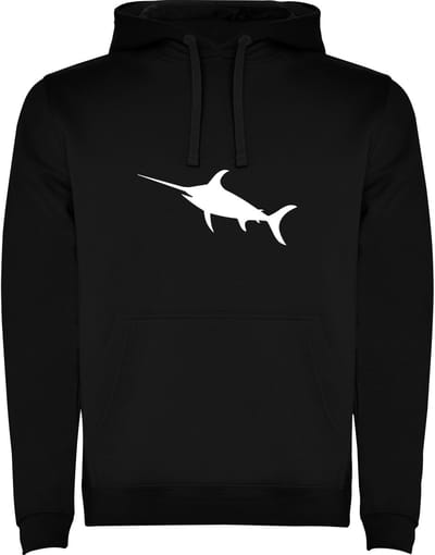 Zwarte hoodie Zwaardvis contouren - Swordfish - Geweldig - Humor Maat M
