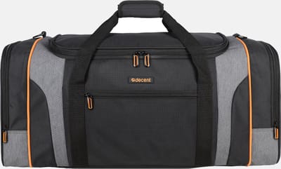 Decent FLEXPLUS Reistas 70 cm - Weekendtas / Sporttas - Ruime en lichte reistas 76 liter inhoud - Zwart/oranje