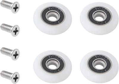20mm Douchedeur Rollen - 4 Stuks - Vervangende Wielen voor Douchecabine Deuren, Glijdende Deuren en Ondersteuningselementen