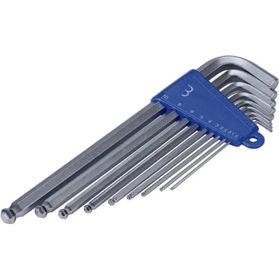 BBB Cycling HexSet - Inbussleutelset Fiets - 1.5 tot 10 mm - 9 Delige Set Inbussleutels van Staal - Fietsgereedschap - BTL-118