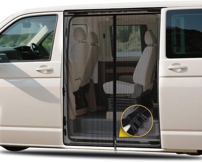 Thijox - Vliegengaas voor VW T5 T6 Zijdeur, Ritssluiting, Zonwering, Magnetische Zuiging, Net, Ideaal voor Camping en Auto-Reizen