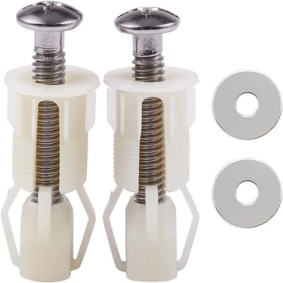 Toiletzitting Bevestiging - Montage Set - Toilet Reparatie - Universele Pasvorm - Set van 2 - Wit