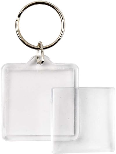 Sleutelhanger, afm 40x40 mm, 25 stuk/ 1 doos