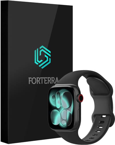 Smartwatchbandje Geschikt voor Apple Watch 1, 2, 3, 4, 5, 6, 7, 8, 9, 10, 11, SE - 42/44/45/46 mm - Verstelbaar Siliconen Bandje - Zwart