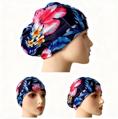 Zwemcap voor Lang Haar, Extreem Elastisch en Comfortabel, Uniek Patroon, Ideaal voor Dames en Zwemtraining