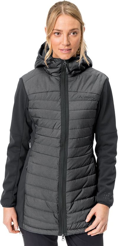 Vaude Skomer Hybrid Parka Fleece Met Kap Grijs 40 Vrouw
