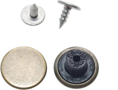 10 Jeansknopen - Glad - 15mm - Bronskleurig - Brons - spijkerbroek - spijkerjas - inslagknopen