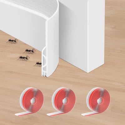 Allecto Plus - Tochtstopper 3 stuks - Weerbestendige deurafdichting - Zelfklevend - 50 x 99 cm - Binnen- en buitengebruik - Blokkeert tocht, geluiden en stof - Energiebesparend