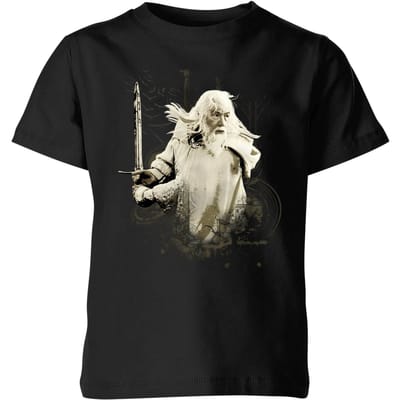 The Lord Of The Rings Gandalf Kids' T-Shirt - Black - 122/128 (7-8 jaar)