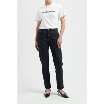 Mud Jeans Go Mid Straight Dry Black Größe: W25L30 | Straight Jeans Outlet | Damen | Schwarz