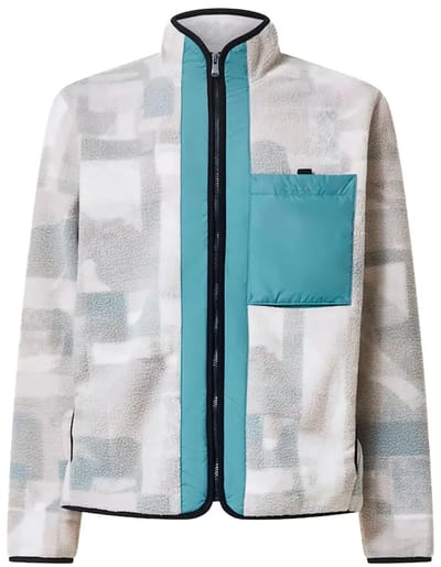 Oakley Apparel Off-slope Mountain Fire Sherpa Fleece Met Volledige Rits Grijs L Man